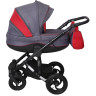 Коляска детская одноместная 2 в 1 SIGER Alba, т.серый/т.красный KLS0026